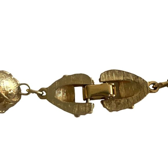 Vintage Tassel Necklace Yellow Gold Tone 18" with Enhancer and matching earrings - Picture 7 of 13